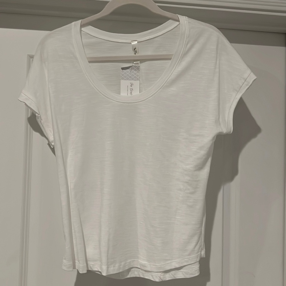 White Scoop Neck Tee